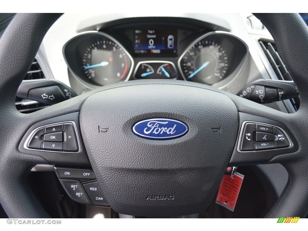 2017 Ford Escape S Charcoal Black Steering Wheel Photo #112829924