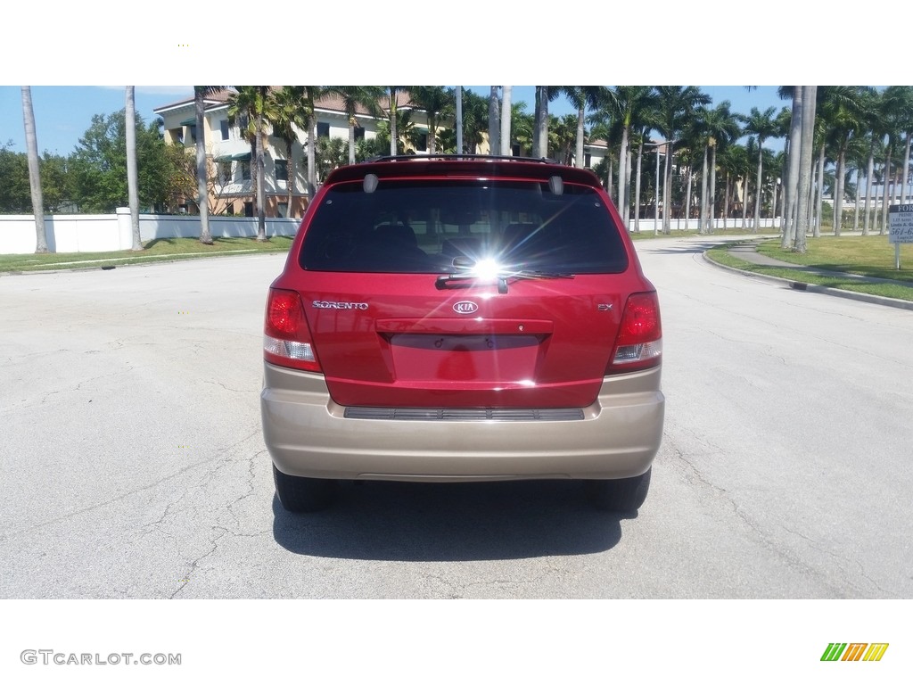2003 Sorento LX - Ruby Red Metallic / Beige photo #4