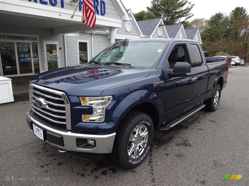 2016 F150 XLT SuperCab 4x4 - Blue Jeans / Medium Earth Gray photo #3