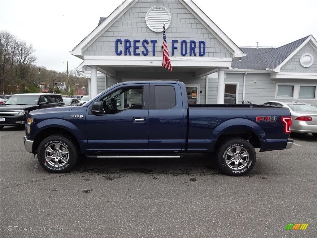 2016 F150 XLT SuperCab 4x4 - Blue Jeans / Medium Earth Gray photo #4