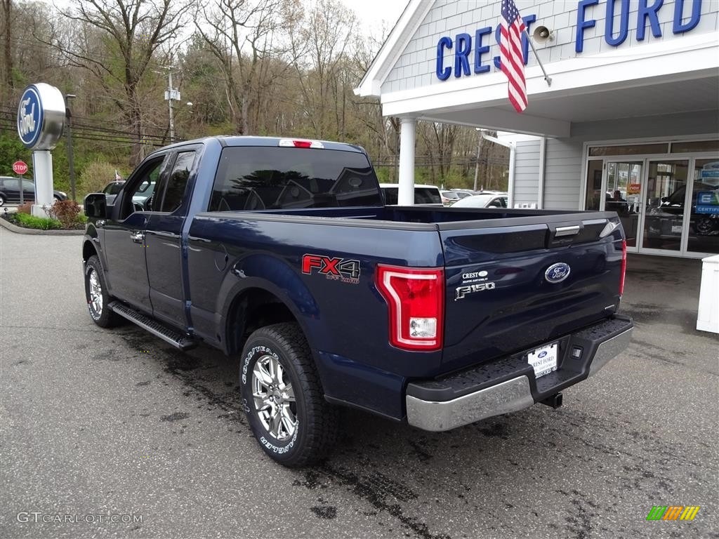 2016 F150 XLT SuperCab 4x4 - Blue Jeans / Medium Earth Gray photo #5