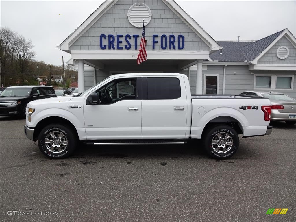 2016 F150 XLT SuperCrew 4x4 - Oxford White / Medium Earth Gray photo #4