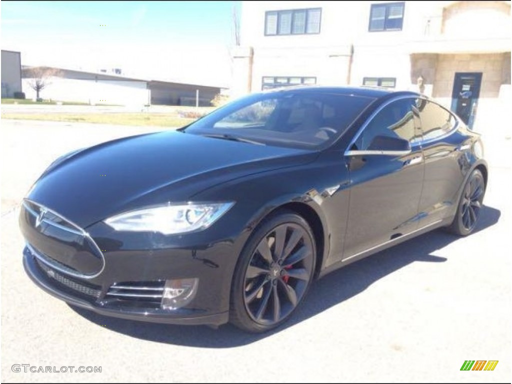 2015 Model S P85D Performance - Solid Black / Grey photo #1