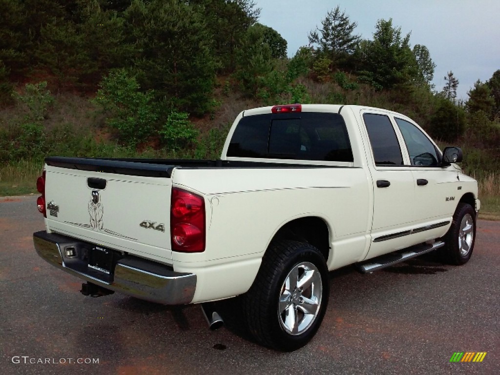 2008 Ram 1500 SLT Quad Cab 4x4 - Cool Vanilla White / Medium Slate Gray photo #4