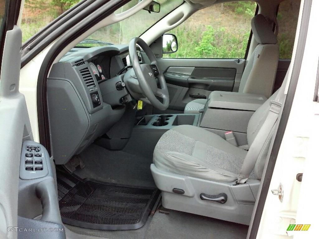 2008 Ram 1500 SLT Quad Cab 4x4 - Cool Vanilla White / Medium Slate Gray photo #9