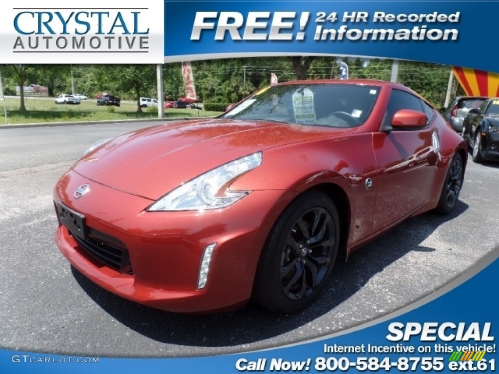 2016 370Z Coupe - Magma Red / Gray photo #1