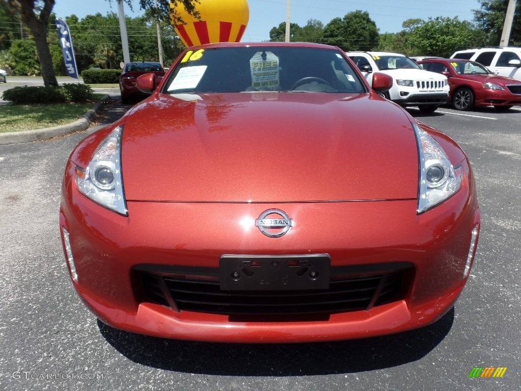 2016 370Z Coupe - Magma Red / Gray photo #12