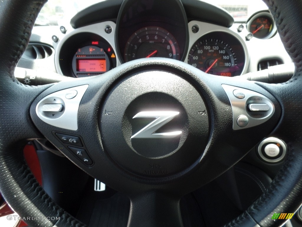 2016 Nissan 370Z Coupe Gray Steering Wheel Photo #112851704