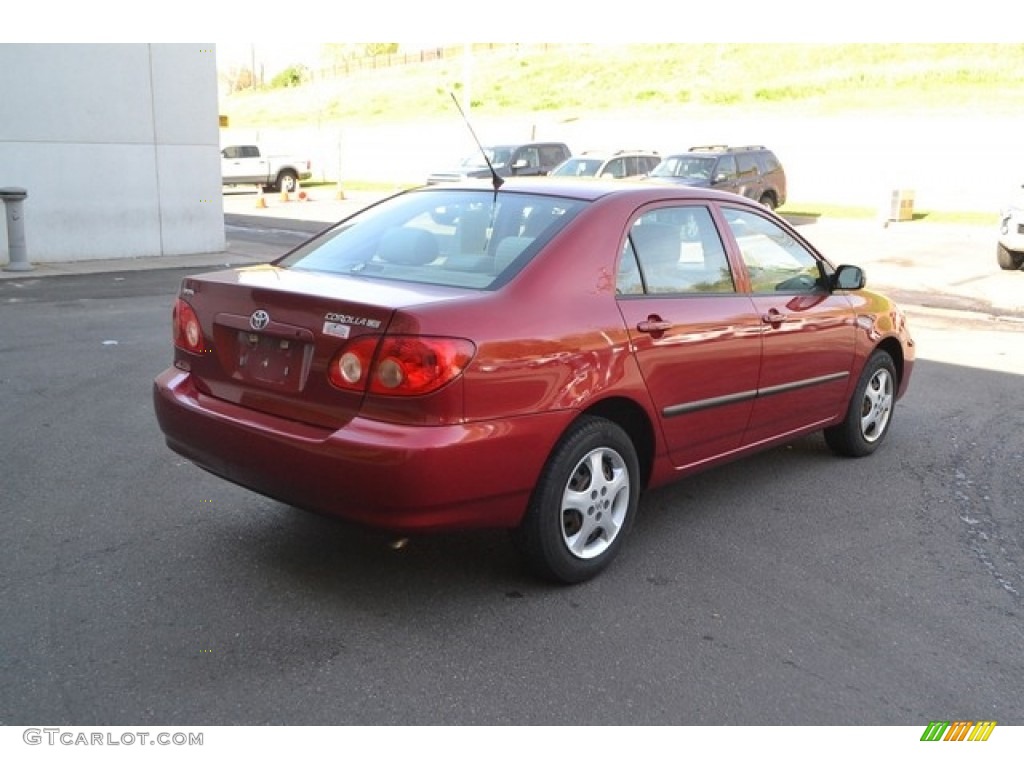 2007 Corolla CE - Impulse Red Pearl / Beige photo #2