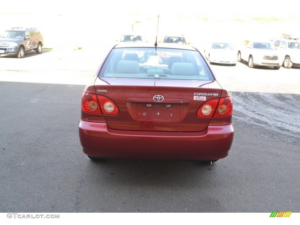 2007 Corolla CE - Impulse Red Pearl / Beige photo #3