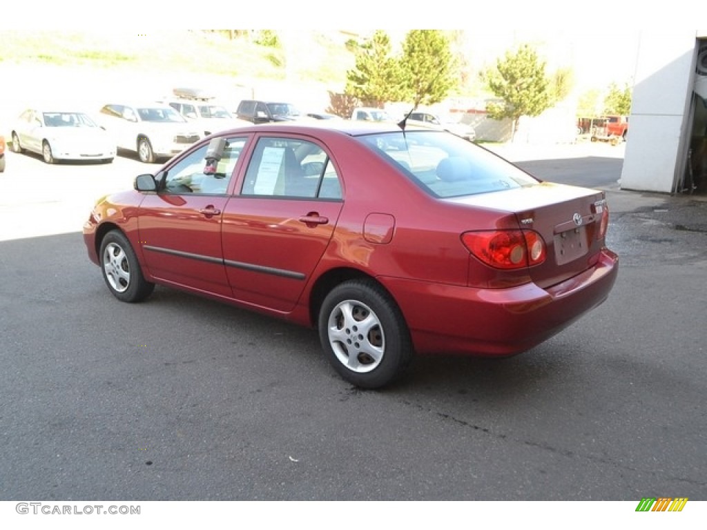 2007 Corolla CE - Impulse Red Pearl / Beige photo #4
