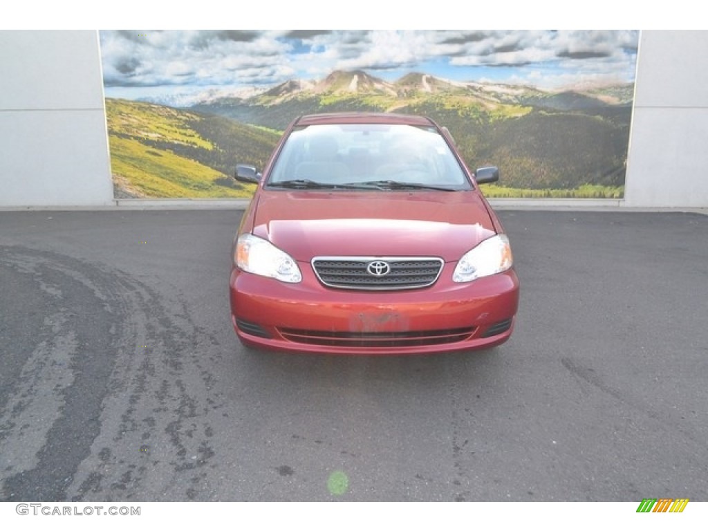 2007 Corolla CE - Impulse Red Pearl / Beige photo #6