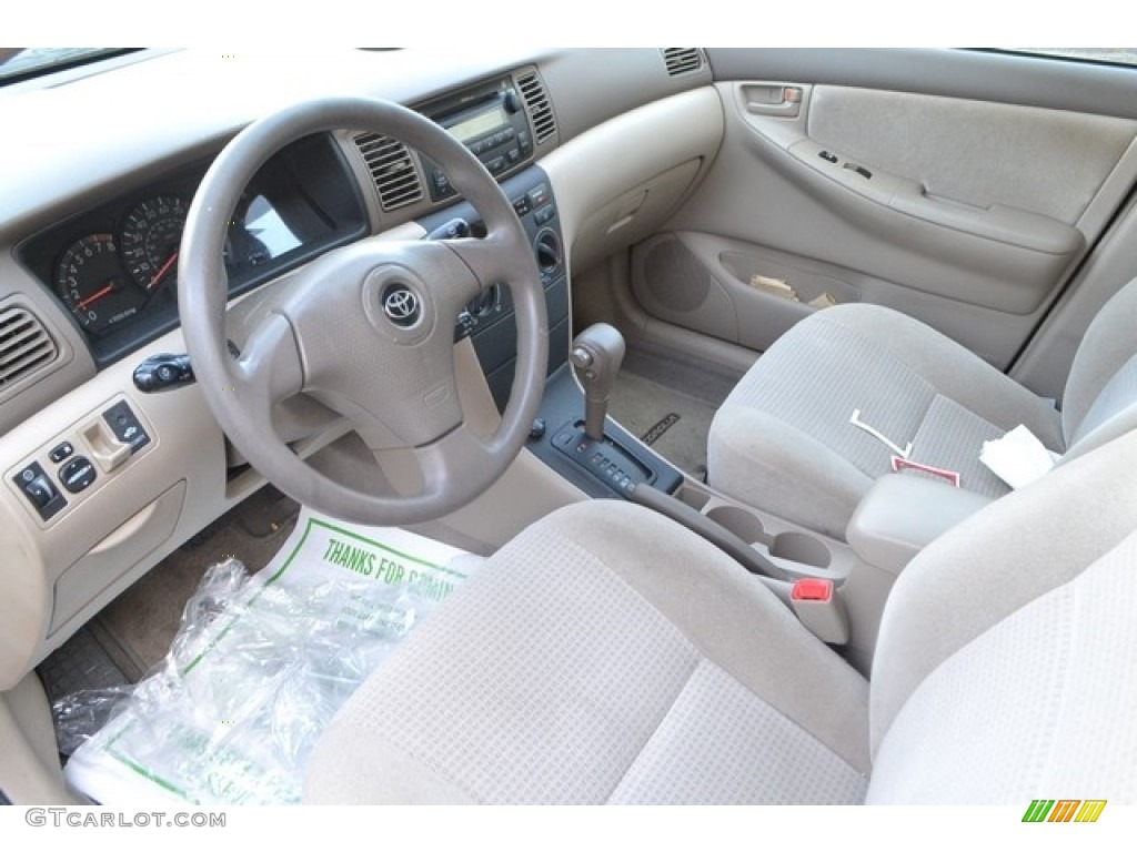 2007 Corolla CE - Impulse Red Pearl / Beige photo #7