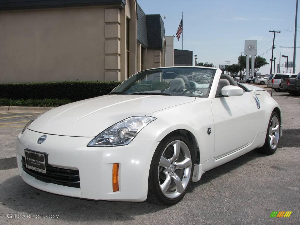 2006 350Z Touring Roadster - Pikes Peak White Pearl / Frost photo #3