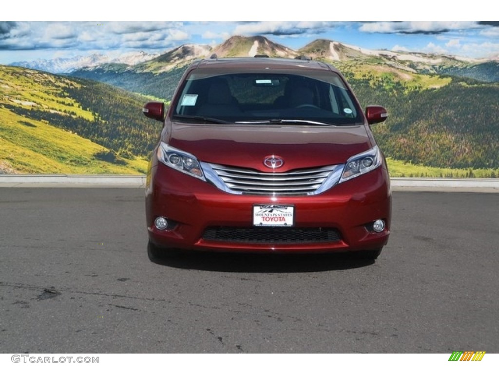 2016 Sienna Limited AWD - Salsa Red Pearl / Ash photo #2