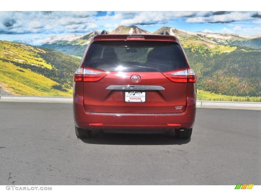 2016 Sienna Limited AWD - Salsa Red Pearl / Ash photo #4