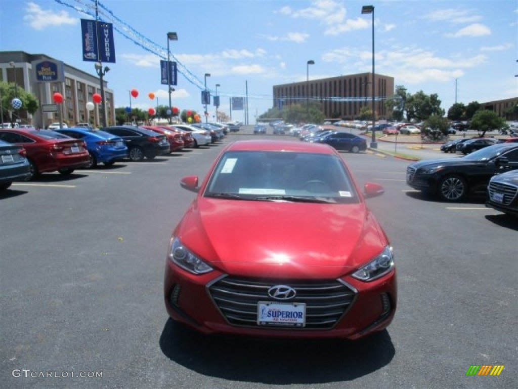 2017 Elantra Limited - Red / Gray photo #2