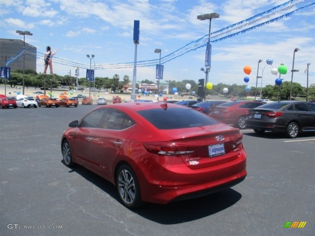 2017 Elantra Limited - Red / Gray photo #5