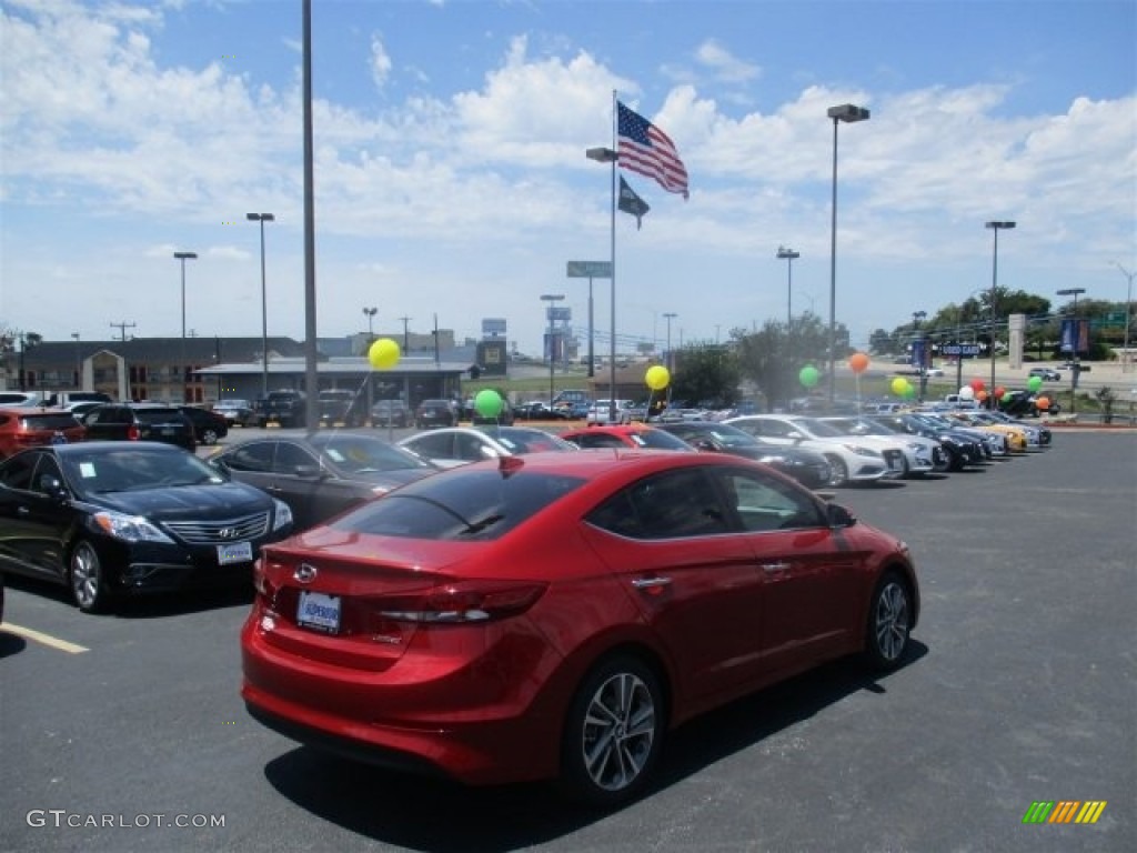 2017 Elantra Limited - Red / Gray photo #7