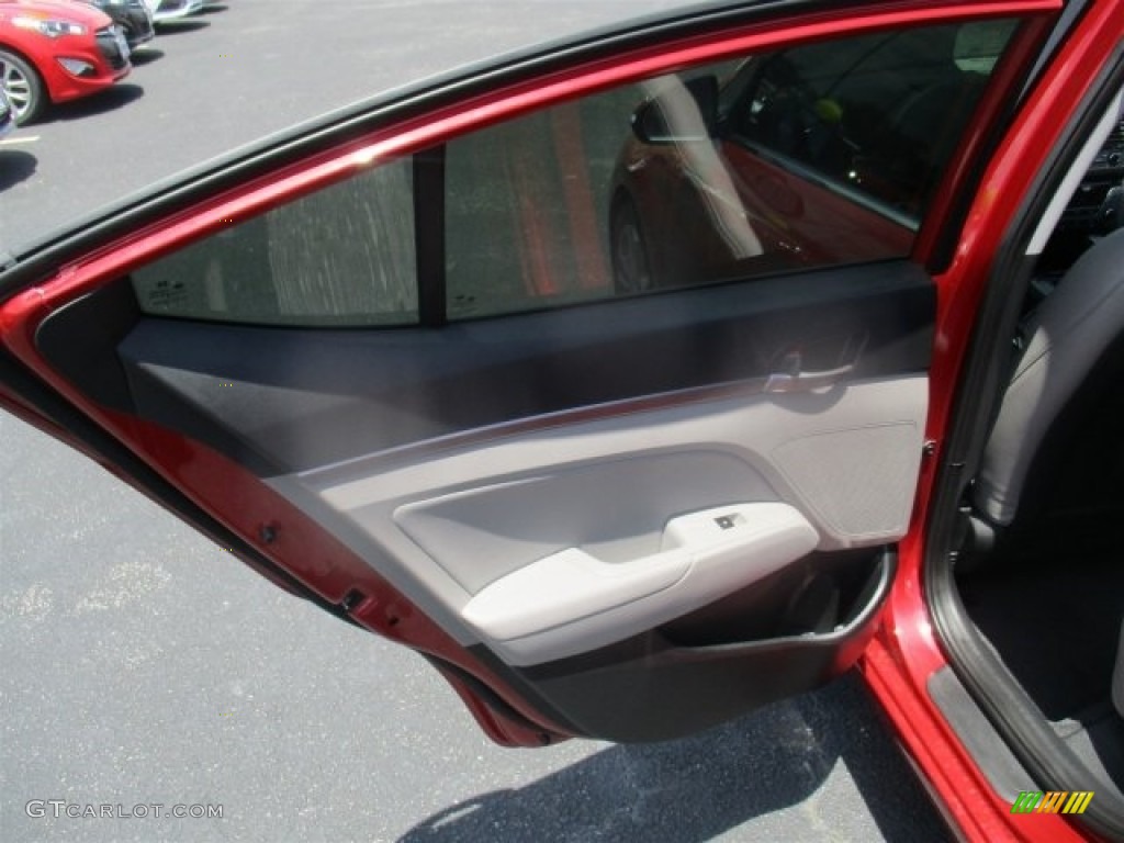 2017 Elantra Limited - Red / Gray photo #16