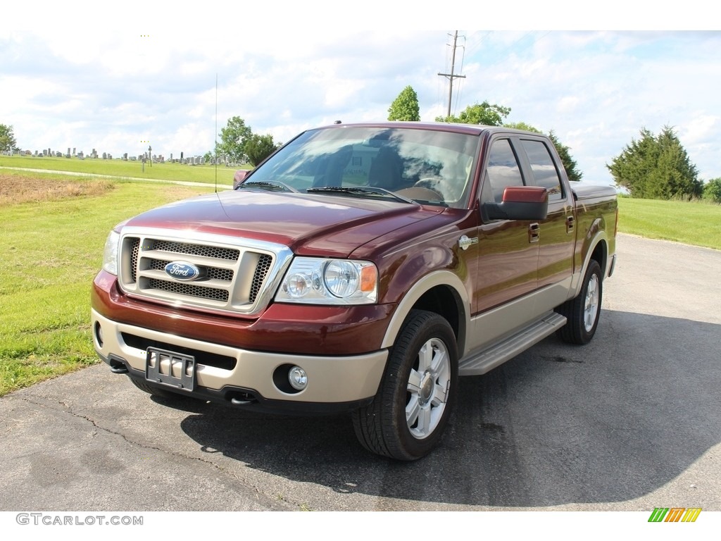 2007 F150 Lariat SuperCrew 4x4 - Dark Copper Metallic / Castano Brown Leather photo #5