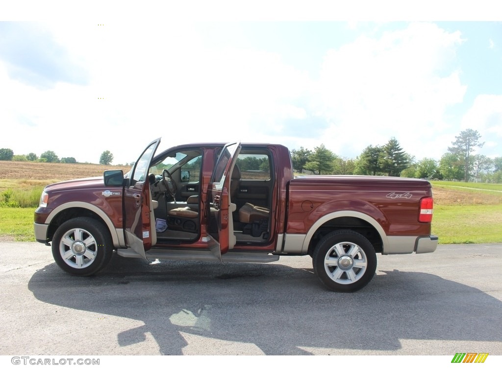 2007 F150 Lariat SuperCrew 4x4 - Dark Copper Metallic / Castano Brown Leather photo #22