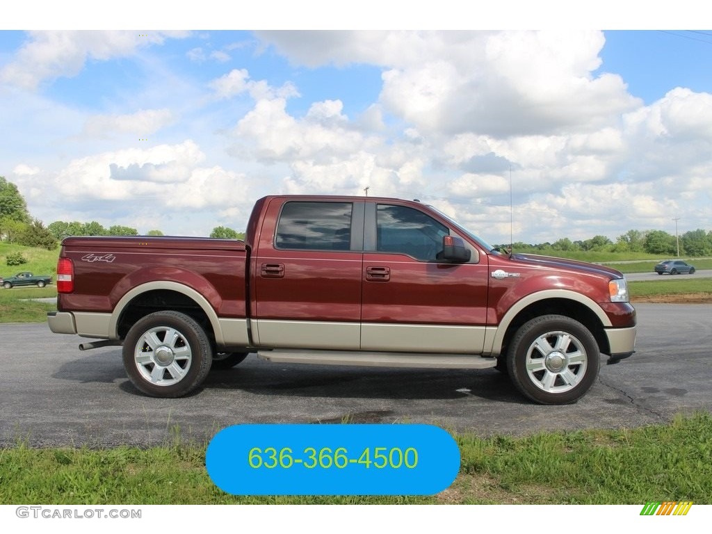 2007 F150 Lariat SuperCrew 4x4 - Dark Copper Metallic / Castano Brown Leather photo #61