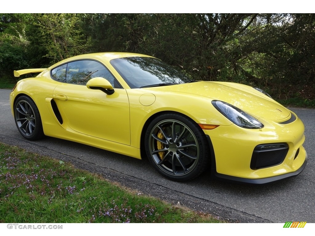 Racing Yellow 2016 Porsche Cayman GT4 Exterior Photo #112886523
