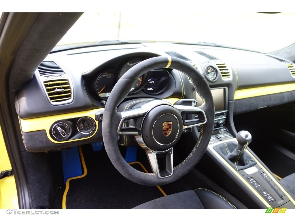 2016 Porsche Cayman GT4 Black Steering Wheel Photo #112886925