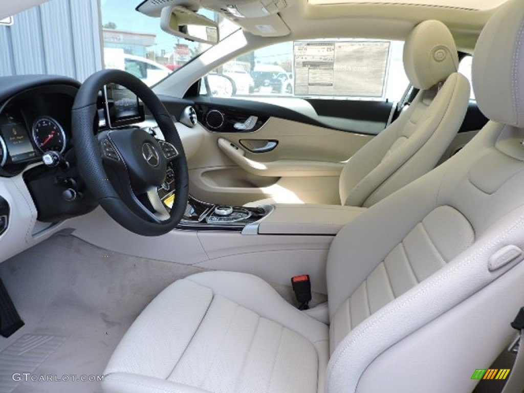 Silk Beige/Black Interior 2017 Mercedes-Benz C 300 4Matic Coupe Photo #112888149