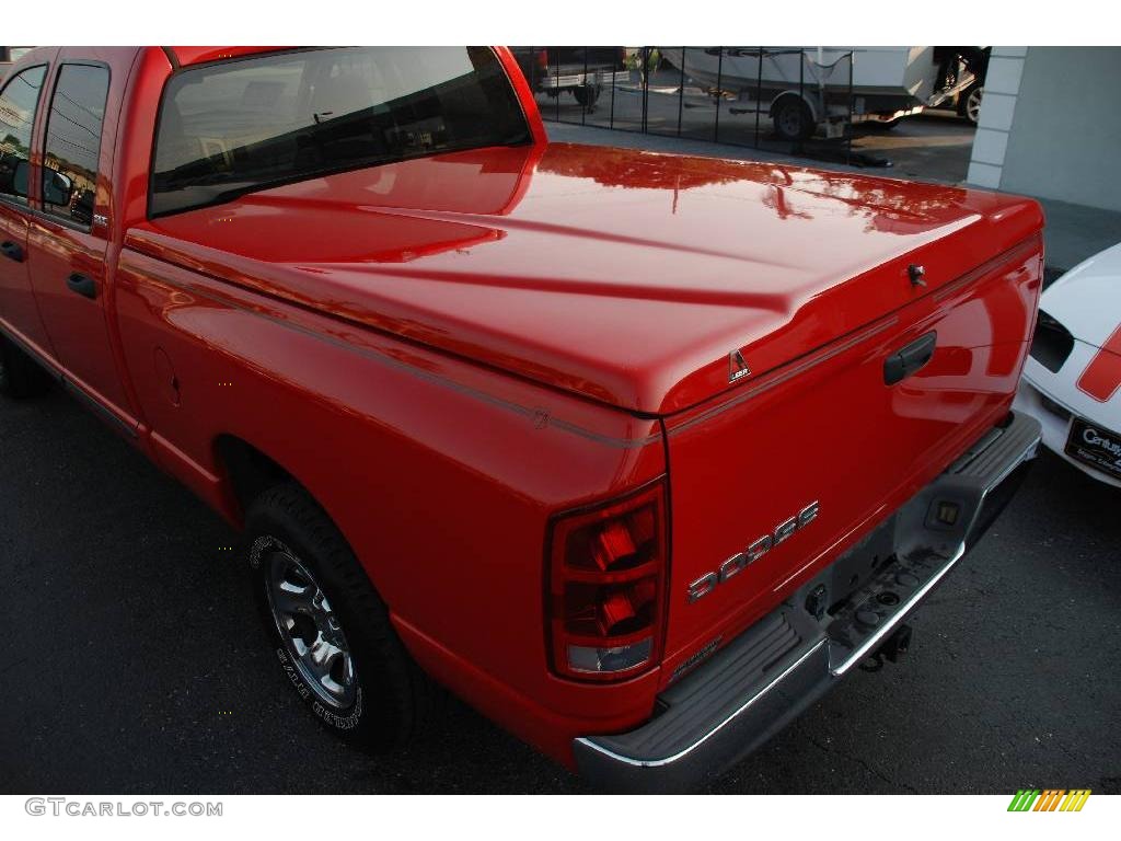 2002 Ram 1500 SLT Quad Cab - Flame Red / Taupe photo #9