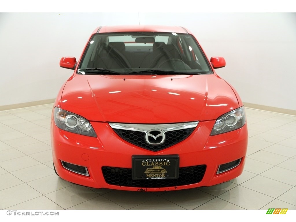 2008 MAZDA3 i Sport Sedan - True Red / Black photo #2