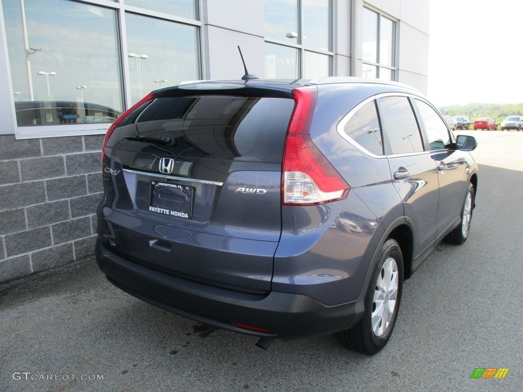 2013 CR-V EX-L AWD - Twilight Blue Metallic / Gray photo #4