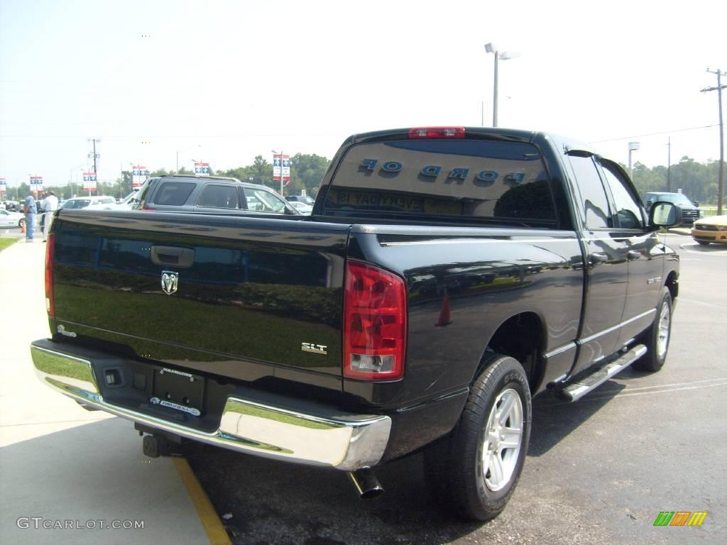 2005 Ram 1500 SLT Quad Cab - Black / Dark Slate Gray photo #3