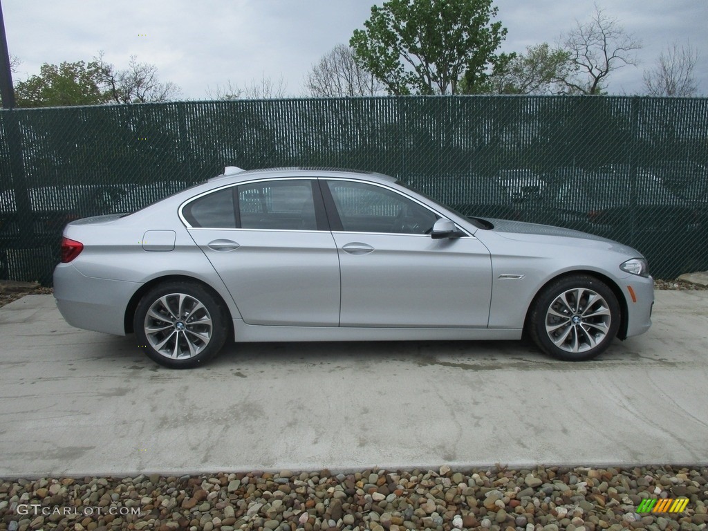 2016 5 Series 528i xDrive Sedan - Glacier Silver Metallic / Black photo #2