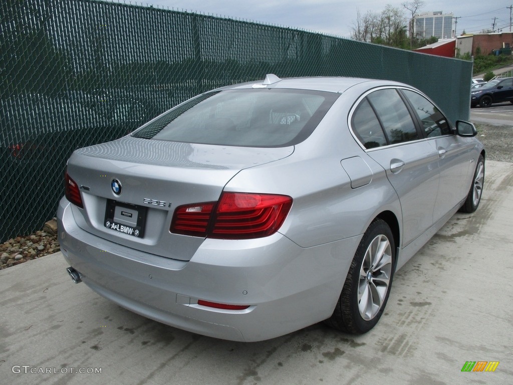 2016 5 Series 528i xDrive Sedan - Glacier Silver Metallic / Black photo #4