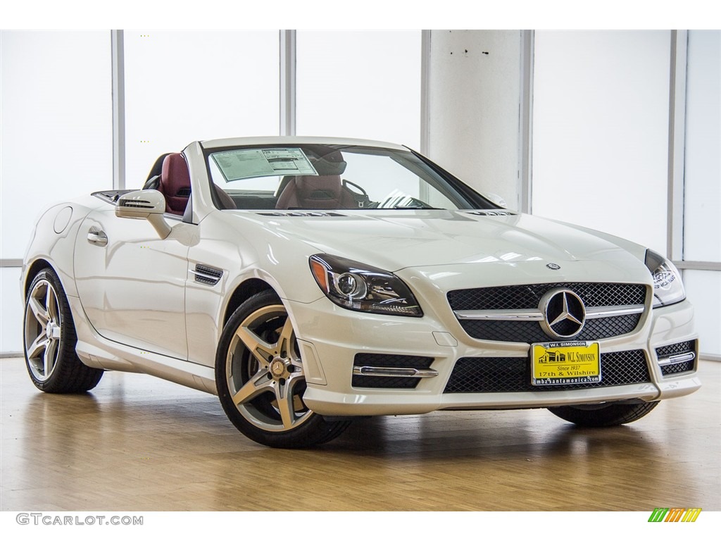 2016 SLK 300 Roadster - Polar White / Bengal Red/Black photo #12