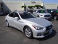 2015 Liquid Platinum Infiniti Q50 Hybrid Premium  photo #4