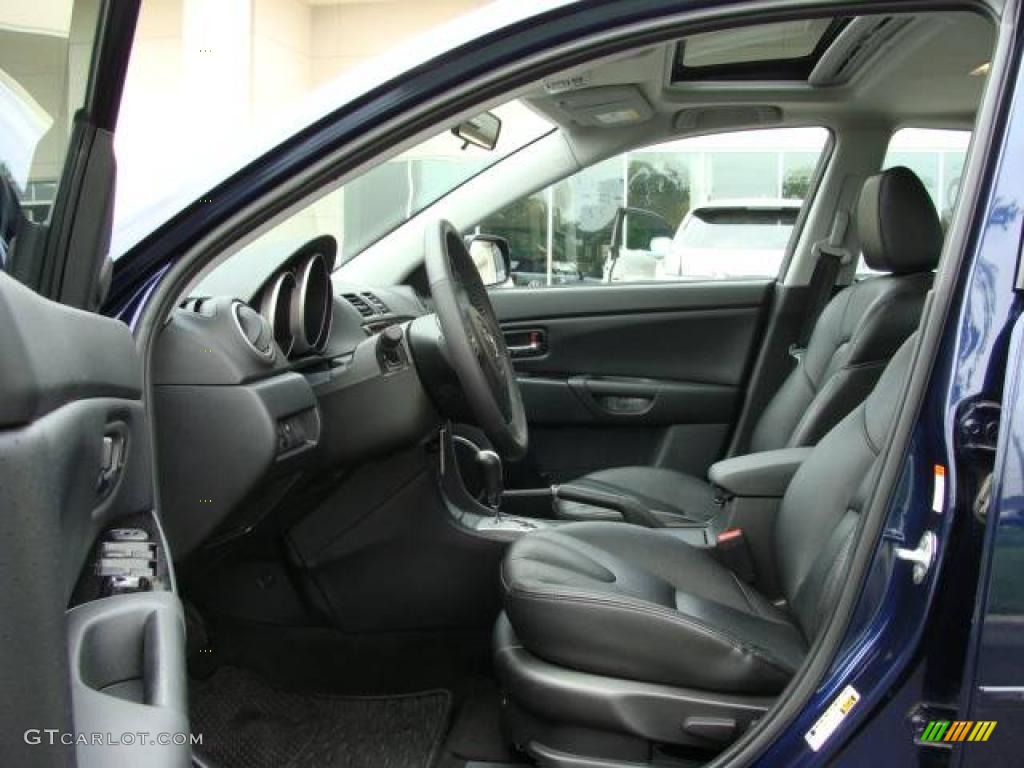 2008 MAZDA3 s Grand Touring Hatchback - Stormy Blue Mica / Black photo #7