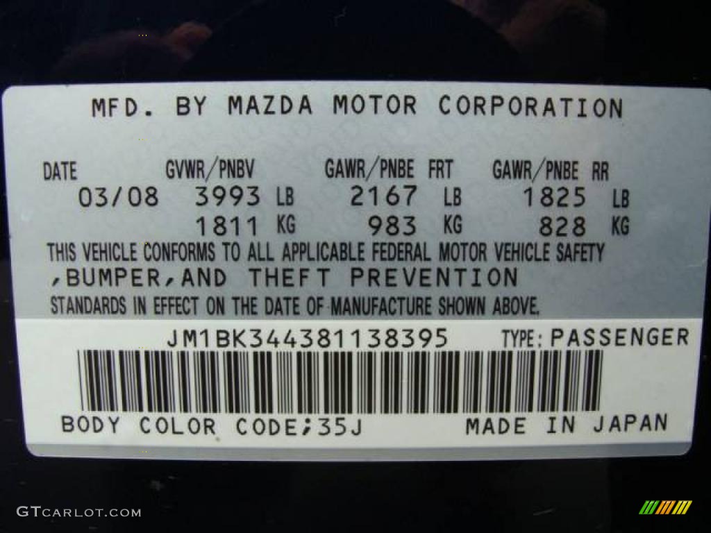 2008 MAZDA3 s Grand Touring Hatchback - Stormy Blue Mica / Black photo #15