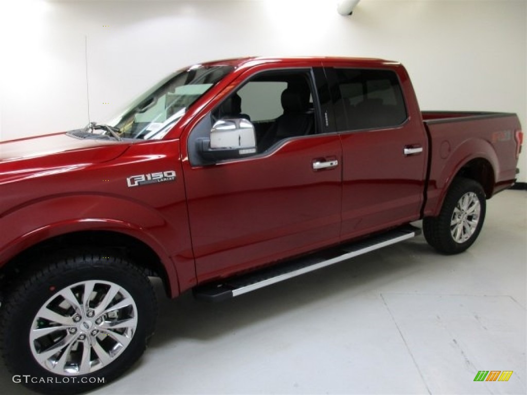 2016 F150 Lariat SuperCrew 4x4 - Ruby Red / Black photo #5