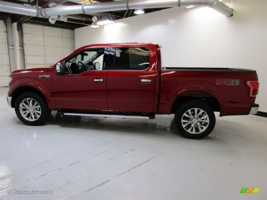 2016 F150 Lariat SuperCrew 4x4 - Ruby Red / Black photo #6