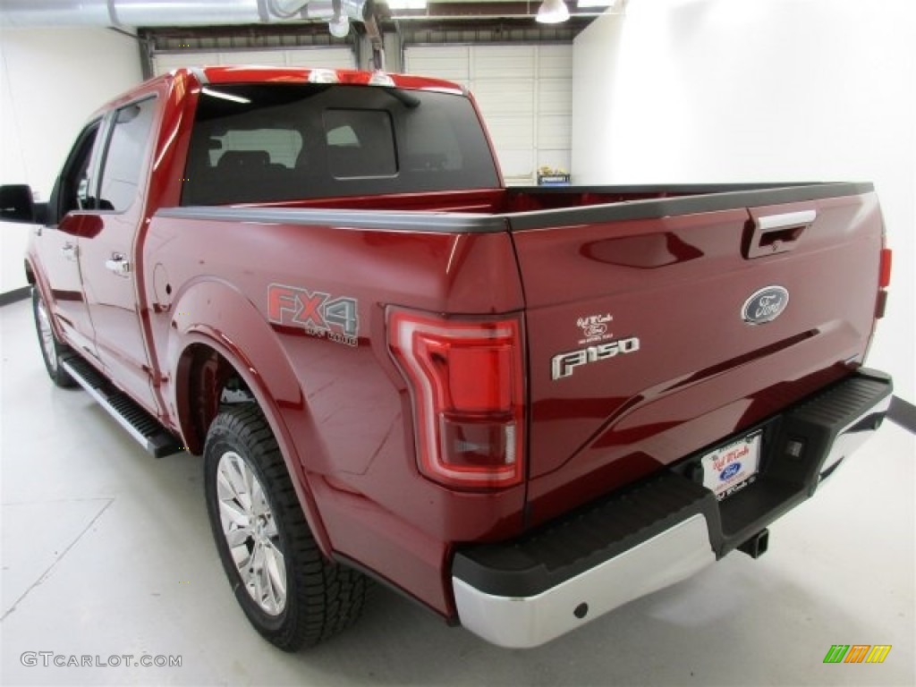 2016 F150 Lariat SuperCrew 4x4 - Ruby Red / Black photo #8