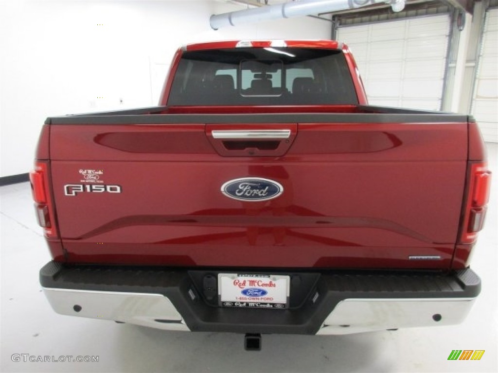 2016 F150 Lariat SuperCrew 4x4 - Ruby Red / Black photo #9