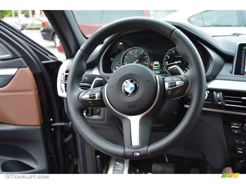 2016 BMW X6 xDrive50i Terra Steering Wheel Photo #112901755