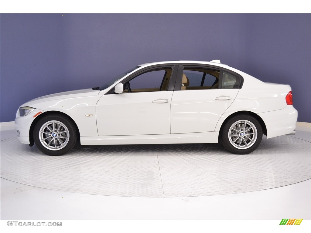 2010 3 Series 328i Sedan - Alpine White / Beige photo #4