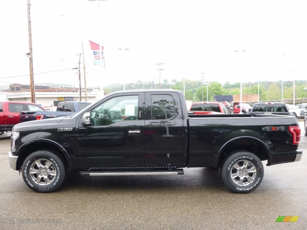 2016 F150 Lariat SuperCab 4x4 - Shadow Black / Black photo #5