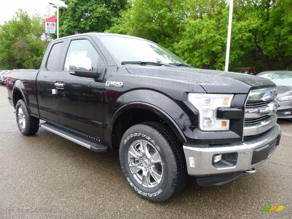 2016 F150 Lariat SuperCab 4x4 - Shadow Black / Black photo #8
