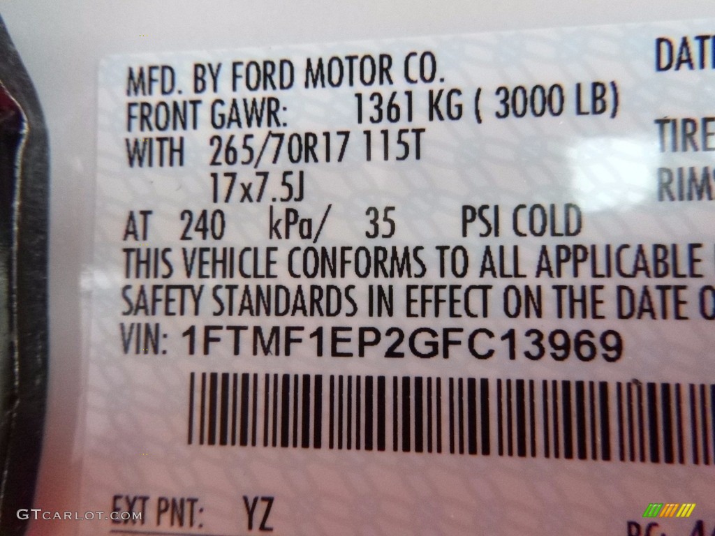 2016 F150 XL Regular Cab 4x4 - Oxford White / Medium Earth Gray photo #15