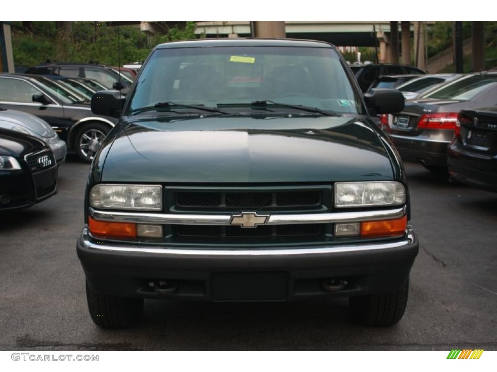 2002 S10 LS Crew Cab 4x4 - Forest Green Metallic / Graphite photo #2